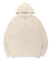 Sounds Life Hoodie Half Neck Knit Cream M/Free