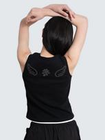 Opish Angel Logo Sleeveless, Black Black/Os