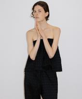 Susumu Nasi Skirt Top - Black Jacquard S-M
