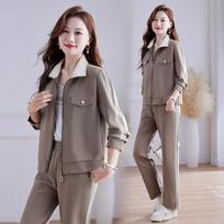 JOHLIN DREAM Women's Textured Tracksuit Set 2XL smėlis