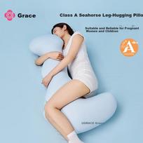 Grace Class A Seahorse Leg-Hugging Body Pillow Side Sleeping Pillow Maternity Long Bolster Pillow Cushion Plush Toy