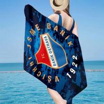 Fc Banik Ostrava Crest Microfiber Beach Towel, Lightweight And Quick-Dry, for Summer Travel, Beach Essential, Swimming Pool 70cmx140cm(27x55inch)