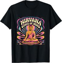 Psychedelic Buddha Nirvana State of Mind T-shirt XL