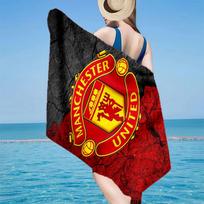 Manchester United Crest Microfiber Beach Towel, Lightweight And Quick-Dry, for Summer Travel, Beach Essential, Swimming Pool 70cmx140cm(27x55inch)