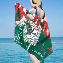 Mexico Football Crest Microfiber Beach Towel, Lightweight And Quick-Dry, for Summer Travel, Beach Essential, Swimming Pool 70cmx140cm(27x55inch)