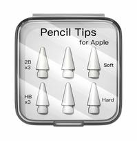 Portable Both Soft Hard Ipad Stylus Nibs 6 Pack Replacement Pencil Tips for Apple Pencil 1st / 2nd balta