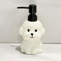 Refillable Reusable Pump Dispenser 400ml Hand Sanitizer Bottle  for Bichon Dog Lovers Black pump head