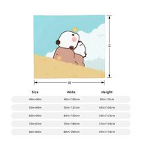 Cute Cartoon Bubu Dudu Blanket Cover Flannel Throw Blankets Summer Air Conditioning Printed Soft Warm Bedspread Size: 75*100cm, Weight: 230 GSM