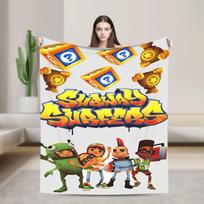 Subway Surfers Game Jake Warm Soft Blanket Travel Office Plush Bedding Throws Living Room Flannel Bedspread Sofa Bed Cover Size: 75*100cm, Weight: 230 GSM
