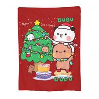 Bubu Dudu Xmas Panda Couple Merry Christmas Blankets Flannel All Season Multi-function Soft Throw Blanket for Bedspread Size: 75*100cm, Weight: 230 GSM