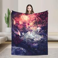 Hollow Knight Silksong & Hornet Blanket Flannel Awesome Soft Throw Blankets for Bed Sofa Autumn/Winter Size: 75*100cm, Weight: 230 GSM