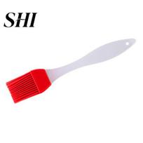 Silicone BBQ Sauce Oil Brush Handle Cake Butter Pastry Cook Baking Barbeque Tool raudona