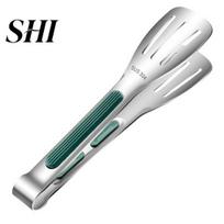 Grill Tong Non-Slip Silicone Handle Food Tongs Hollowed Draining Serving Barbecue Bread Clamp Stainless Steel Kitchen Accessories S sidabras