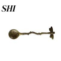 Cake Spoon Coffee Heat Resistance Long Handle Comfortable Grip Rust-proof Non-slip Dragonfly Retro Style Dessert Scoop Kitchen Gadget antikvarinės bronzos spalvos