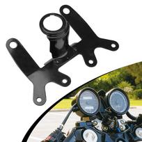 Motociklo tvirtinimas Metalinis spidometro odometro laikiklis Motociklo spidometro laikiklis Tvirtinamas prie motociklo sunkiųjų matuoklių stovas juoda