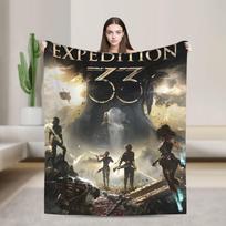 Clair Obscur Expedition 33 Maelle Šiltas Minkštas Antklodė Stovyklavimui Pliušinis Mesti Antklodė Spausdinta Lauko Flanelinė Paklodė Lovos Dangalas Sofai 75X95CM