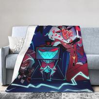 Animacinis Hazbins Hotels pledas Flanelinis Pavasaris Ruduo Nešiojamas Minkštas Mėtomasis pledas Namams Biurui Lovos Patalynei Mėtytukai 75X95CM