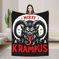 Minkštas pledas Kelionėms Biuras Linksmas Krampus Siaubo Lovatiesės Mėtymo pledai Flanelinis lovatiesės užtiesalas Sofai Kėdei Gatvės mada Sofa-lova užvalkalas 75X95CM