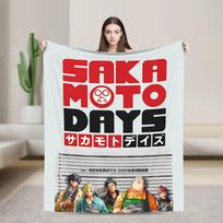 SAKAMOTO DAYS Flanelinis pledas Šiltas minkštas patalynės užtiesalas miegamajam kelionėms biurui Madingas lovatiesis sofos lovos užvalkalas 75X95CM