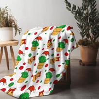 Mielas kaktusas pledas minkštas jaukus flanelės vilnos lovatiesė namų dekoras dovana šventė Kalėdos bendrabučio kambarys koledžas paauglės mergaitės berniukai 75X95CM