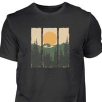 Vintage Wald T-Shirt, Natur Berge Shirt, Wander Geschenk, Retro Sonnenuntergang Tee, Camping Outdoor Shirt, Naturliebhaber Geschenk, Vintage S