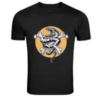Snake And Bones Skull Tattoo Style Graphic T-Shirt S įvairiaspalvis