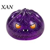 Fidget Toy with Steamer 1/6Pcs Halloween Dumpling Stress Relief Toy, Devil Pumpkin Eyeball Skeleton Squeeze Party Favors Anxiety Reduction Dough A