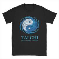 Tai Chi Yin Yang Mind Body Spirit Martial Arts TShirt Summer Cotton TShirts For Unisex Popular Design Tshirt Short Sleeves Tees S įvairiaspalvis