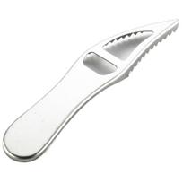 Stainless Steel Fish Scale Scraper Multifunctional Kitchen Tool Ergonomic Design Easy Clean Silver 19.4x4cm Convenient Storage