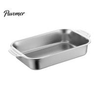Stainless Steel Oven Tray Baking Pan, with Handles, Heavy-Duty Rectangular Tray, Pan High Temperature Resistant Durable Kitchenware, for Roasting And Small