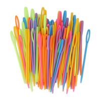 200Pcs 3.5inch Large Eye Needles Colorful Darning Needles Portable Tapestry Needles  For Crochet