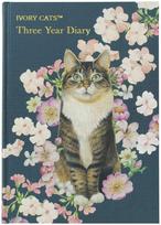 DearCars Ivory No Cat Full Can be Started Made in Message 3-Year Diary, Cats, Personalization, 1360-G04-010, Stylish, Cute, Design, Color, Anytime,