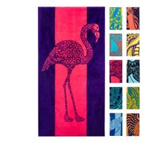 Blue Turtle Sea Animal Beach Towel,Tropical Hawaii Blue Yellow Colors Absorbent Sand Free Thick Microfiber Pool Towel H50xW100cm