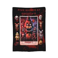 FNAF At Freddys Blanket Fleece Print Breathable Lightweight Thin Throw Blanket for Home Office Quilt Size: 75*100cm, Weight: 230 GSM