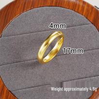 Exquisite Ancient Style Vietnamese Plain Band 24K Gold-Plated Bracelet with Long-Lasting Color Retention