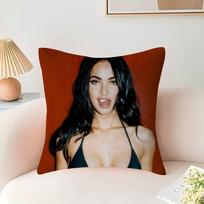M-Megan D-Denise Fox Pillowcase Toon Gift Cushion Cover Bedroom Home Sofa Chair Seat Decor Pillow Case 16x16Inch