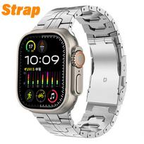 Titanium Strap for Apple Watch Ultra 2 49mm 46mm 45mm 44mm Metal Case Protector Bumper Frame for IWatch Series 10 9 8 7 6 5 4 SE 46mm(S10)