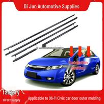 8th Gen Honda Civic (06-11) Door Glass Outer Trim Water Deflector Seal Strip Left Rear Door