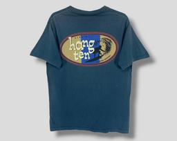 Vintage 90s hang ten surfer logo T-Shirt surfwear streetwear casual outfit surf tee single stitch green Medium M