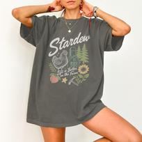 Stardew Valley Shirt Cozy Gaming T-Shirt Gamer Girl Gift Indie Game Apparel Stardew Merch Chicken Farm Life Pelican Town Sweater Stardrop 3XL