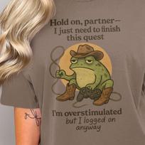 Overstimulated Gamer T-Shirt Cozy Gaming Stardew Valley Shirt Gamer Girl Gift Gen Z Millennial Video Game Shirt Stardew Valley Gift 4XL