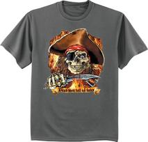 Pirate shirt funny saying skull decal tee S