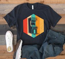 Retro Arcade T-Shirt, Arcade Gamer Tee, Gaming Kids T-shirt, Tank Top, T-shirt, T-shirt,T-shirt, Kids Tee Apparel Gift S