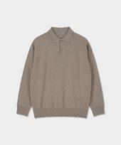 Vibrante Soft Washable Line Collar Knit - Beige Beige/M