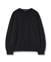 Dream World Cable Round Knit (Black) Black/Free