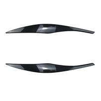 Auto Styling Car Headlight Eyebrows Headlamp Eyelid Cover Trim For BMW 3 Series E90 E91 Sedan 320i 330i 2005-2012 anglies pluošto juodos spalvos