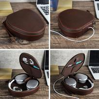 Genuine Leather Carrying case for apple airpods Max with Charging Hole Protective Headphone Bag for Sony WH1000-XM6 & XM4 AirPods Max