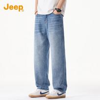 JEEP Men's Premium Tencel Blend Loose Straight Jeans 34