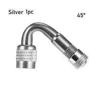 45/90/135 Degree Brass Adapter for Car Cycling Accessories Air Tyre Valves Valve Extension Stem 45 1pc sidabras