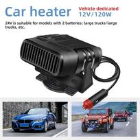 Dvigubo režimo nešiojamas 12V 24V automobilio šildytuvas Greitas šildymas Priekinio stiklo atitirpinimo, apsaugos nuo rasojimo, džiovinimo ventiliatorius 360° reguliuojamas automobilio ventiliatorius 12V 120W